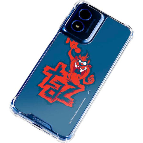 Looney Tunes Tasmanian Devil Blue Moto G 5G (2024) Clear Case